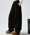 Winter Sherpa Fleece Wide-Leg Lounge Pants