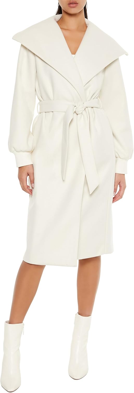 womens Longline Tie-waist Coat