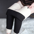 Solid Color Winter Warm Fleece Lined  Thermal Legging Pant