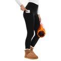 High Waist Winter Warm Fleece Lined Legging Pant with Pocket